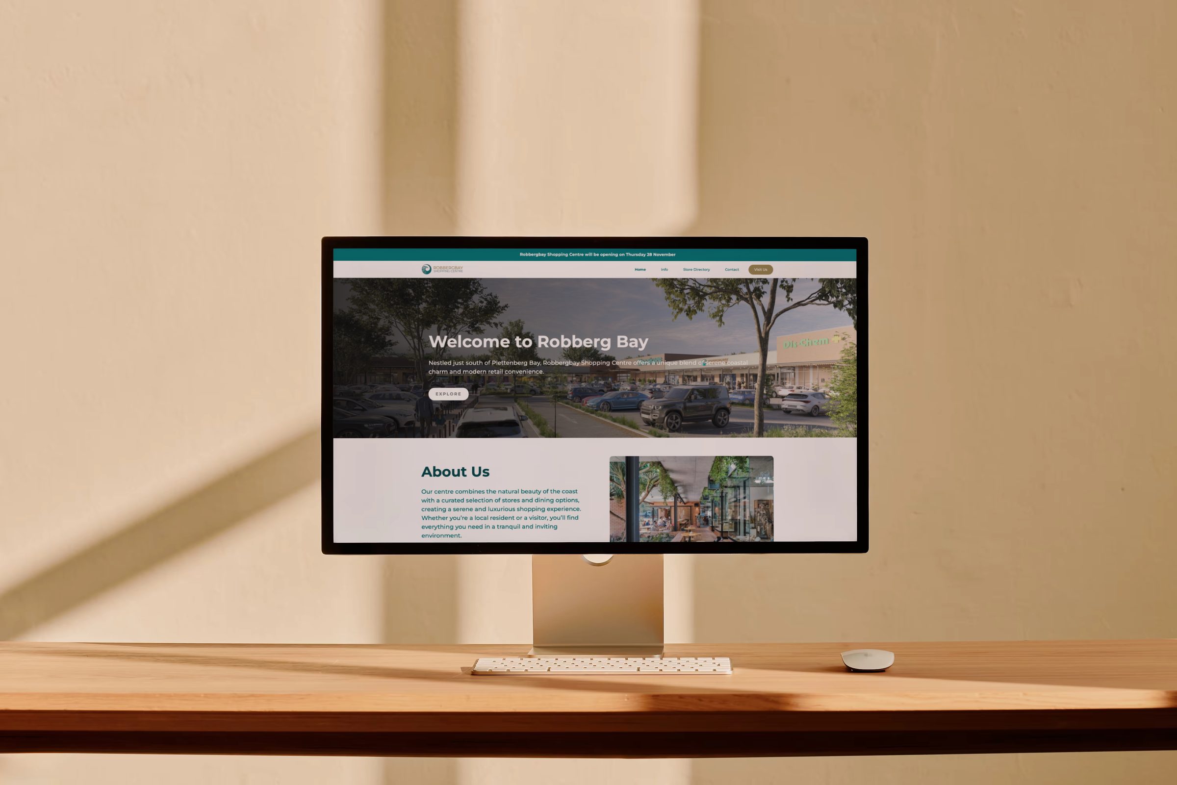 Designing the Robbergbay Shopping Centre website