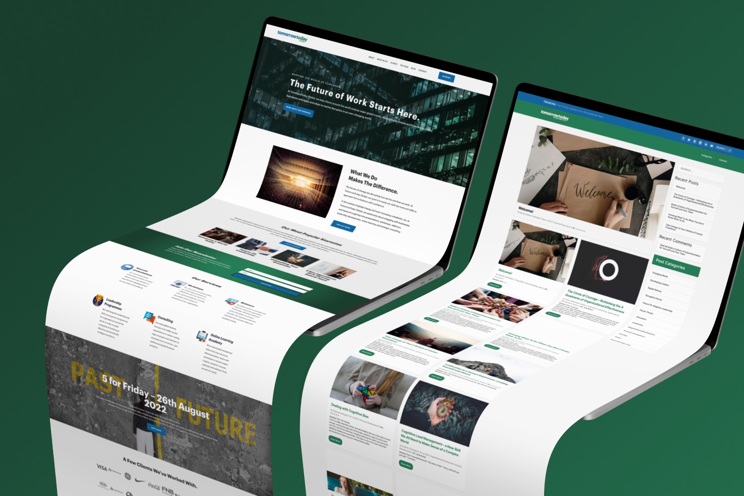 Design review for the TomorrowToday Global rebrand