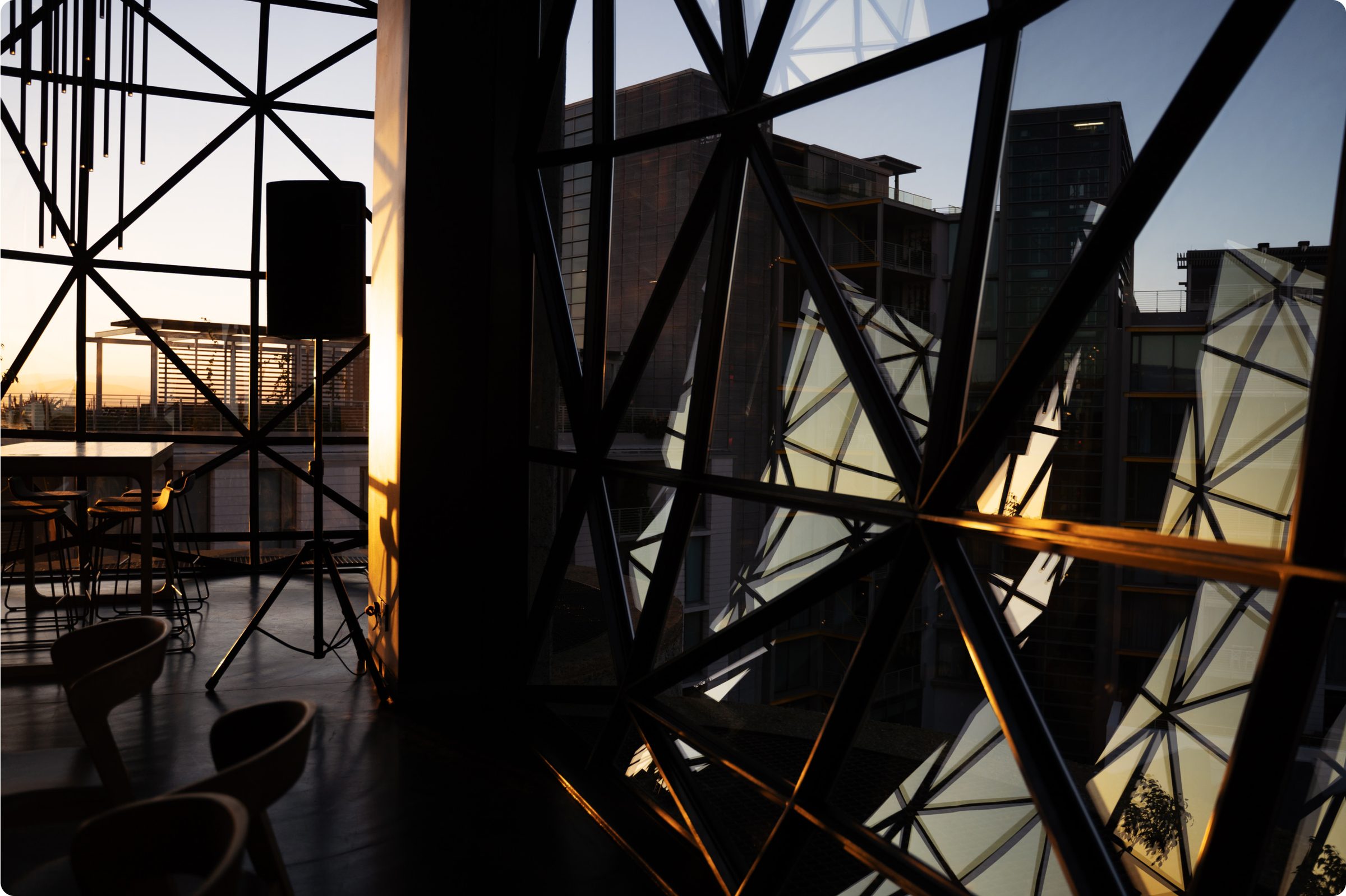 Production monitors during a Zeitz MOCAA venue shoot